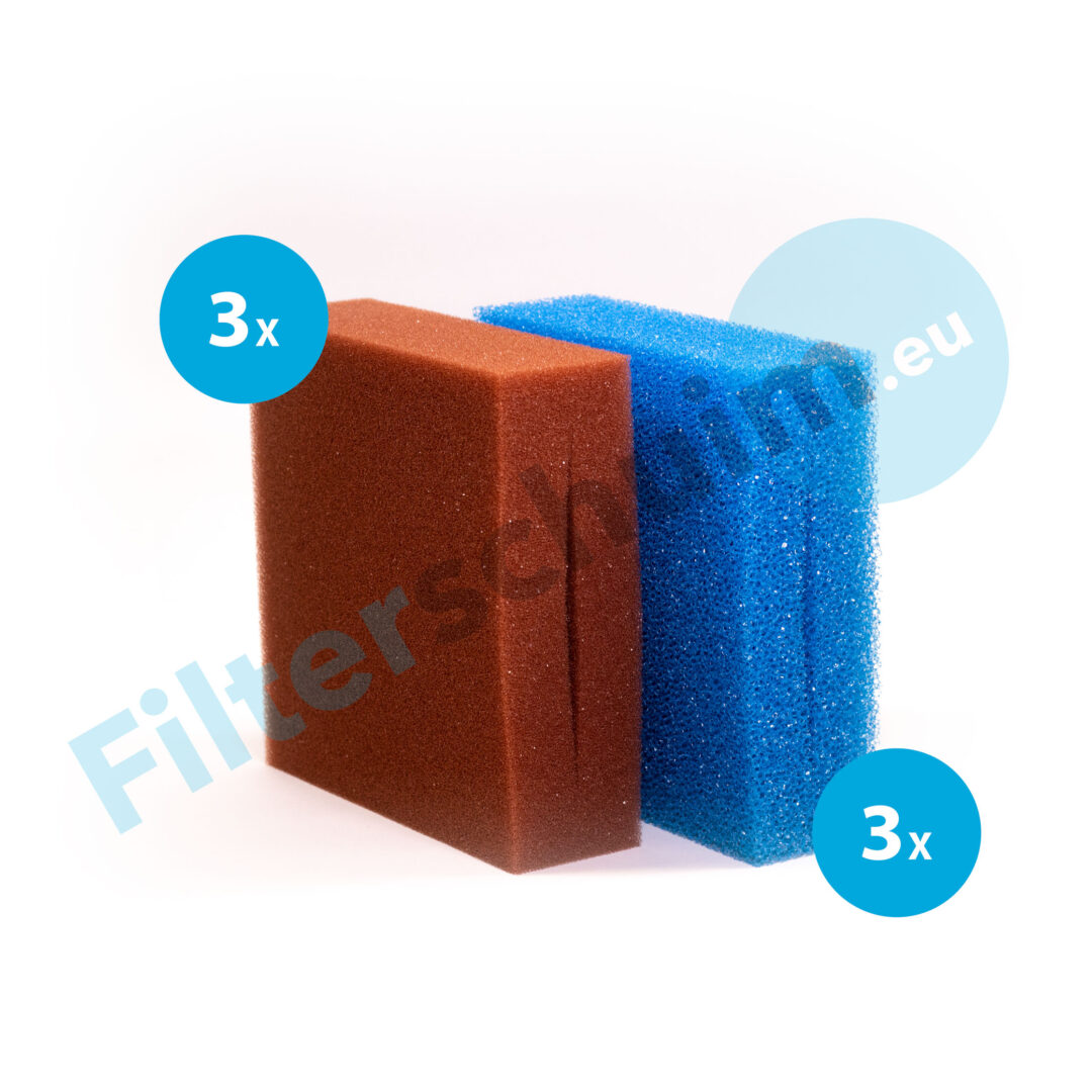 Sibo Filter Schwämme Set 6 Stück - 3x Rot 3x Blau Für Oase Biotec | Alternative Zu Original